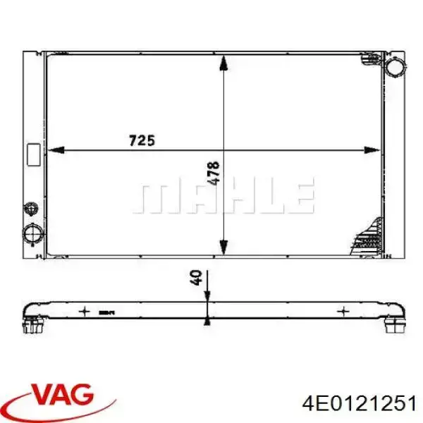 Água radiador VAG 4E0121251 precio, desde 135,04 EUR