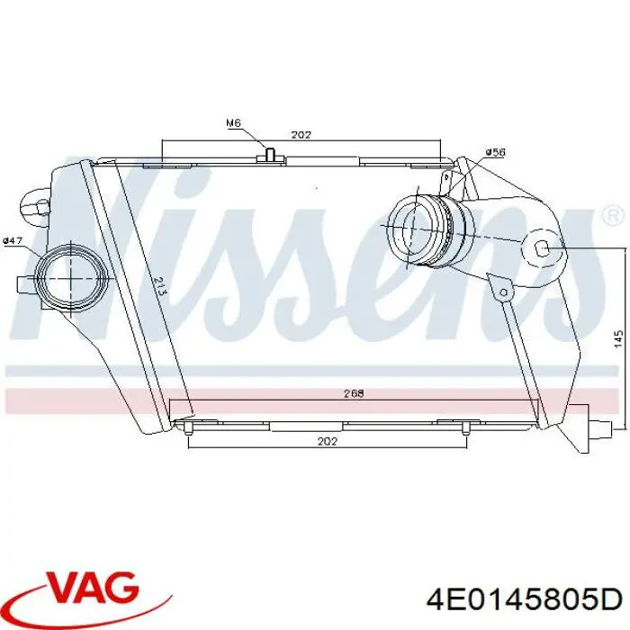 4E0145805D VAG intercooler