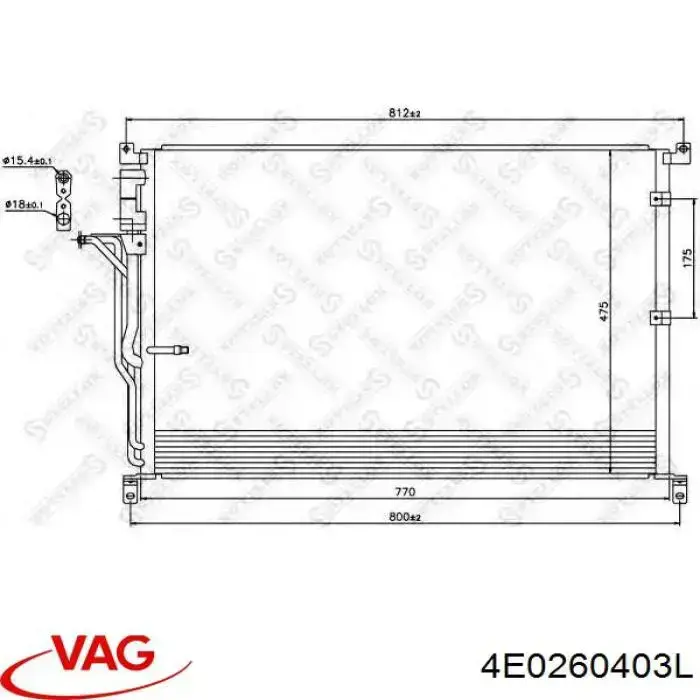 4E0260403L VAG condensador aire acondicionado