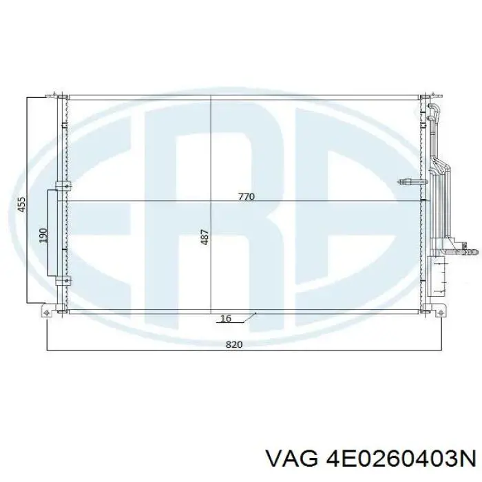 4E0260403N VAG condensador aire acondicionado