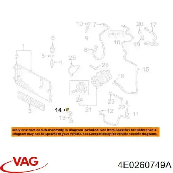 Anillo de sellado de la manguera de descarga del compresor Bentley 4E0260749A precio, desde 0,68 EUR