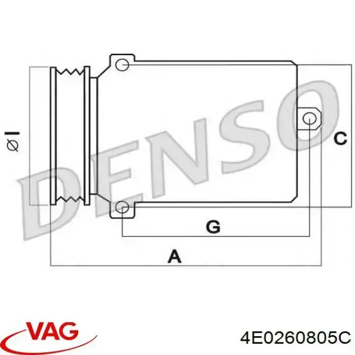 4E0260805C VAG compresor de aire acondicionado