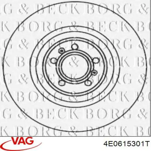 4E0615301T VAG freno de disco delantero