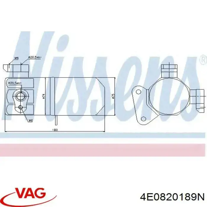 4E0820189N VAG Filtro deshidratante aire acondicionado