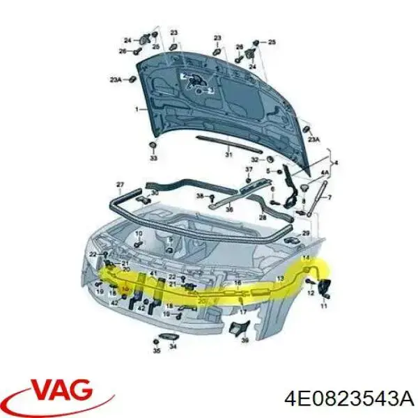 Comprar 17101A8D3C Febest Cable de apertura del capó trasero