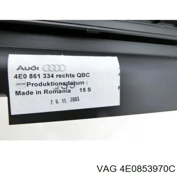 Moldura inferior de la puerta trasera derecha para Audi A8 (4E2, 4E8)