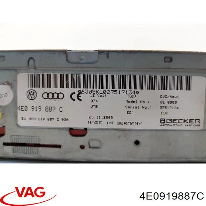 Comprar 4E0919887C VAG Unidad de control de navegación