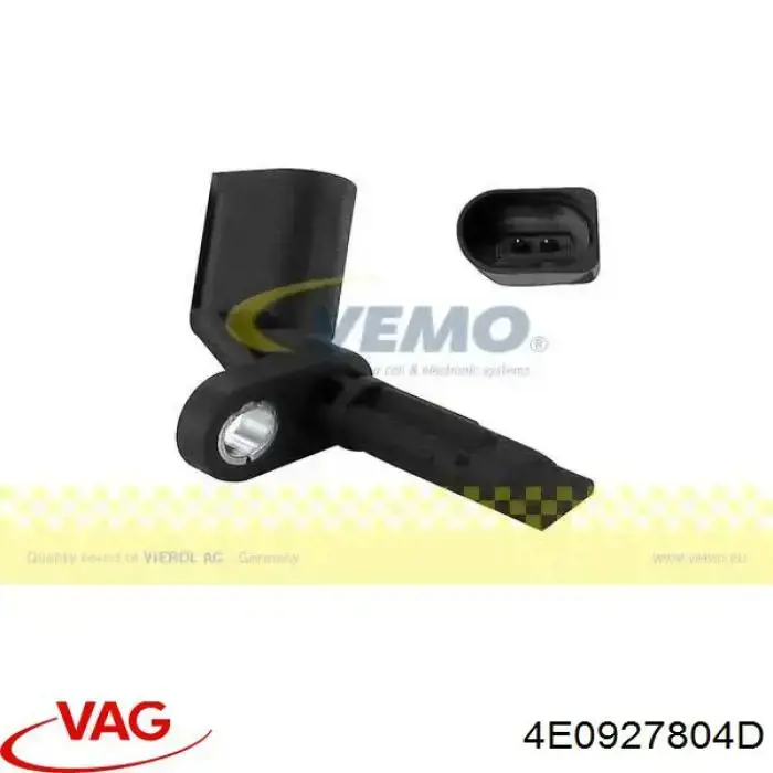 Sensor ABS delantero derecho 4E0927804D VAG