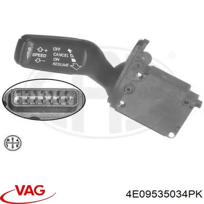 Conmutador derecho de la columna de dirección VAG 4E09535034PK precio, desde 62,39 EUR