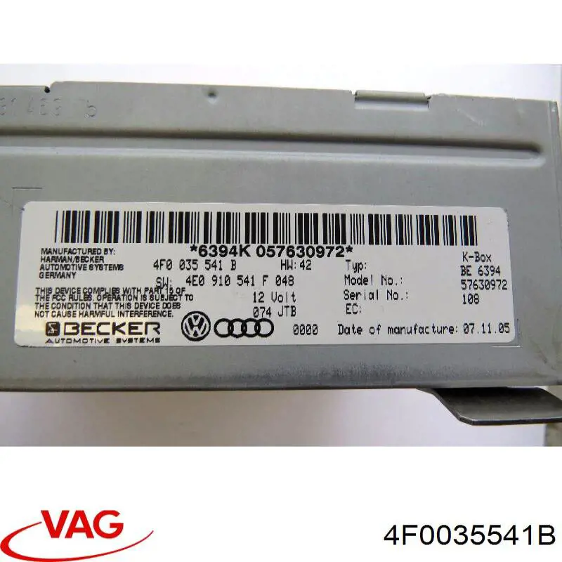 VAG 4F0035541B