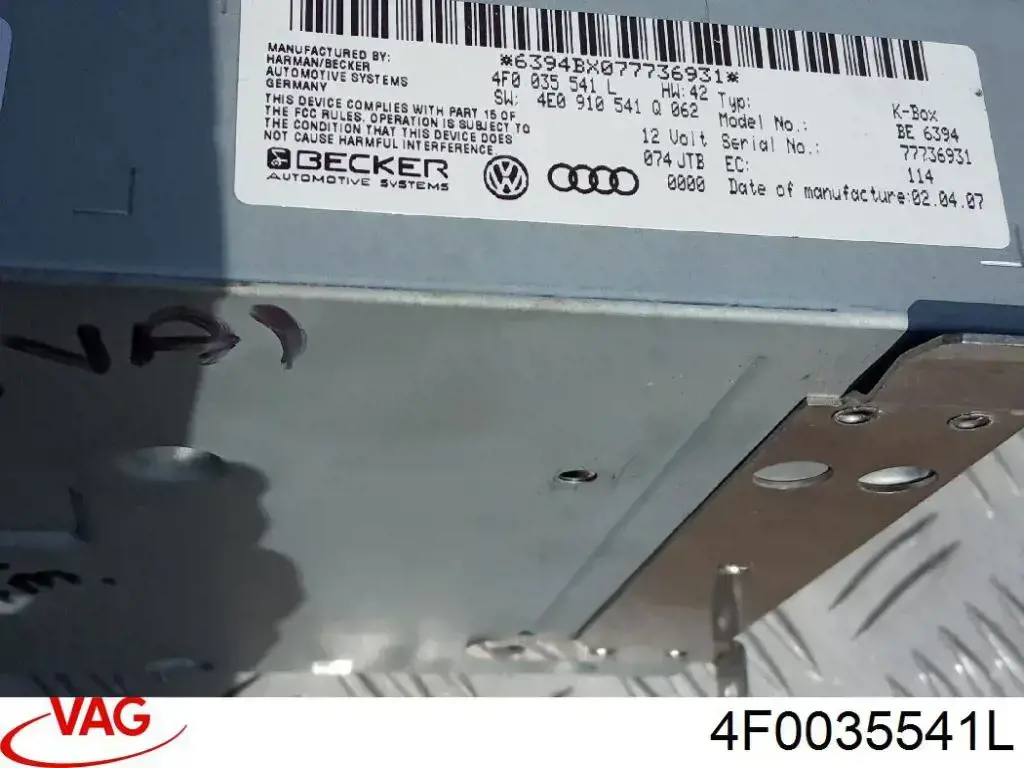 Unidad de control multimedia para Audi A4 (8K2)