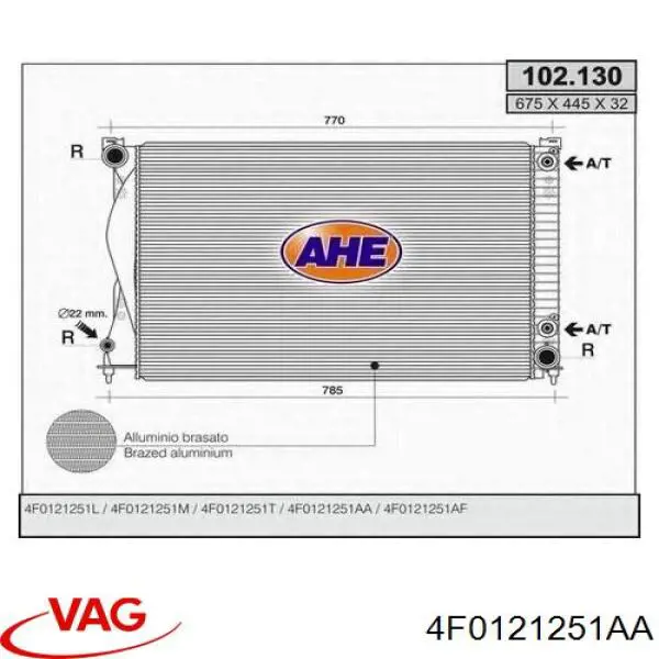 Água radiador VAG 4F0121251AA precio, desde 104,54 EUR