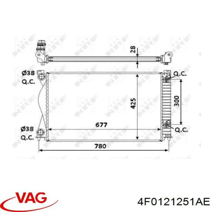 4F0121251AE VAG radiador
