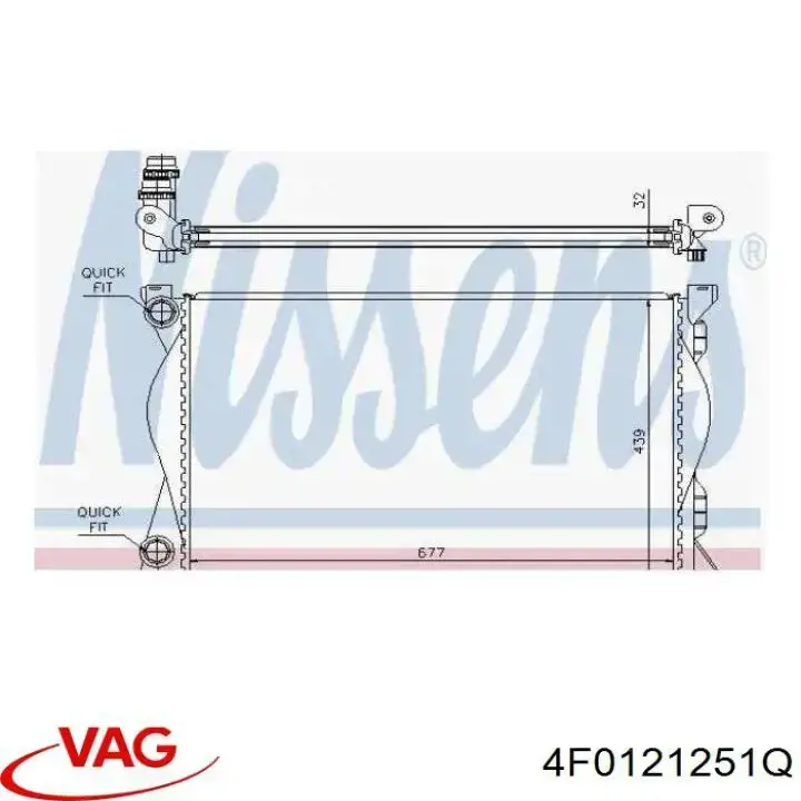 11211860301 Vika radiador refrigeración del motor