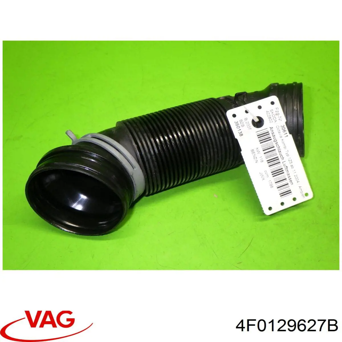 4F0129627B VAG tubo flexible de aspiración, salida del filtro de aire