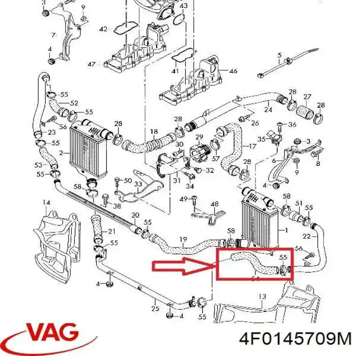 Comprar 4F0145709K VAG Tubo intercooler