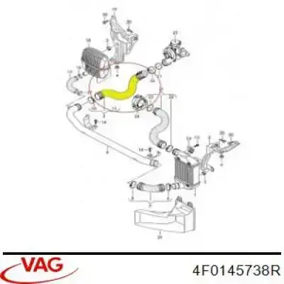 Comprar 4F0145738R VAG Tubo intercooler