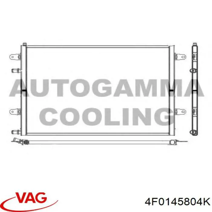 Comprar 4F0145804K VAG Radiador adicional de refrigeración del motor
