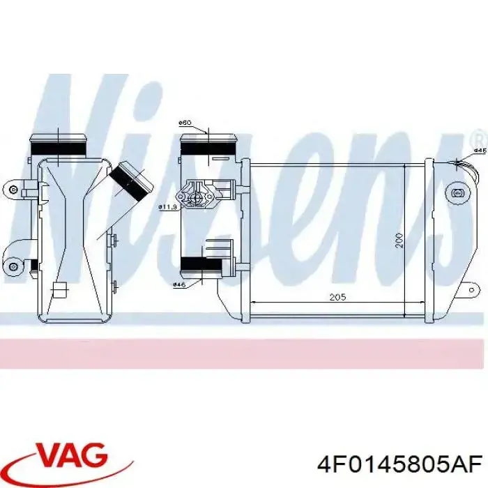 Comprar 4F0145805AF VAG Turbo intercooler