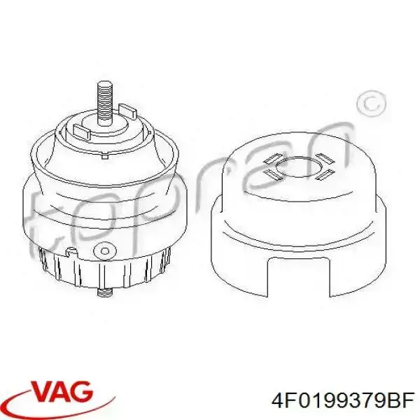 Soporte de motor izquierdo VAG 4F0199379BF
