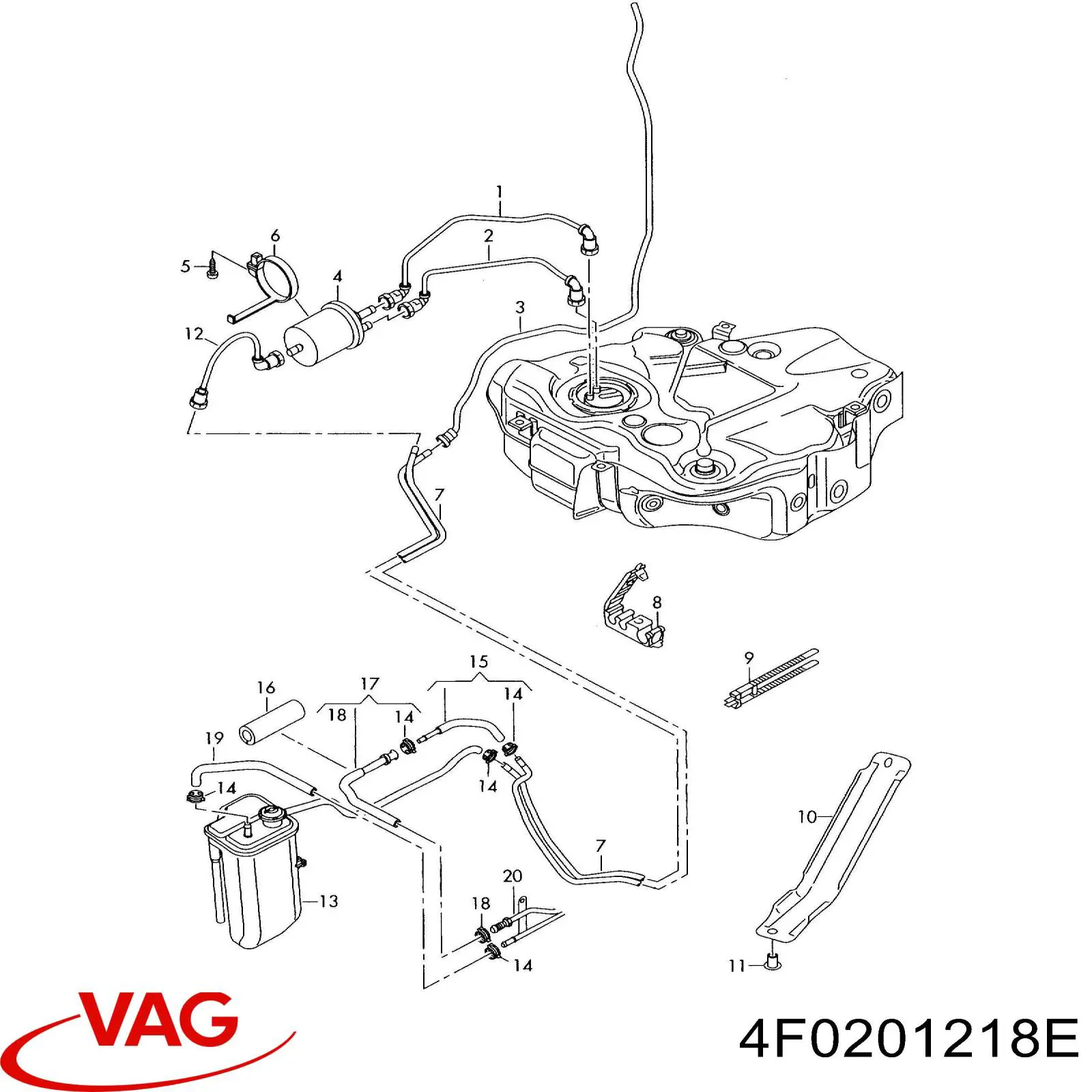  VAG 4F0201218E precio, desde 12,42 EUR
