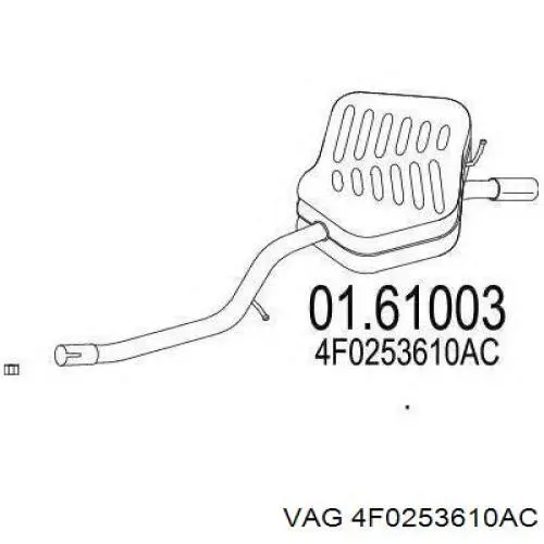 Silenciador trasero VAG 4F0253610AC precio, desde 687,87 EUR