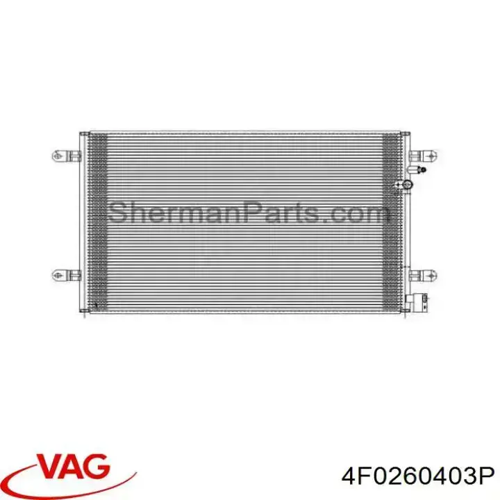 4F0260403P VAG condensador aire acondicionado