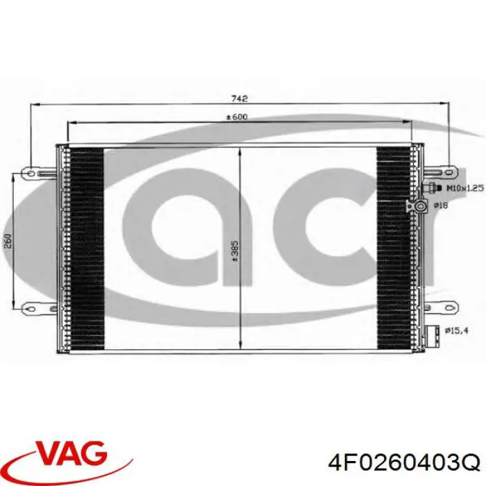 Comprar 4F0260403Q VAG Condensador de aire acondicionado