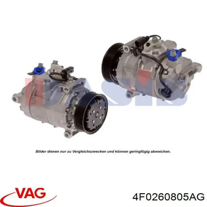 4F0260805AG VAG compresor de aire acondicionado