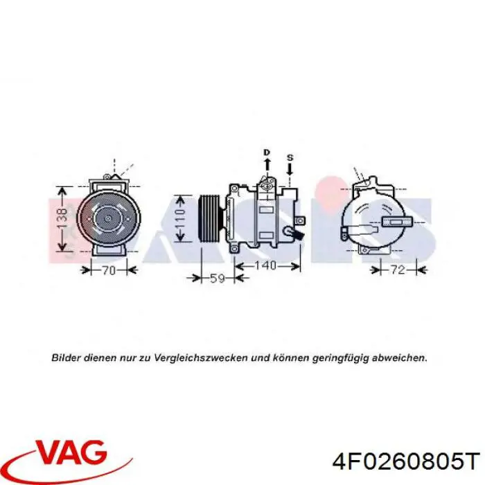 Compresor ac VAG 4F0260805T precio, desde 136,49 EUR