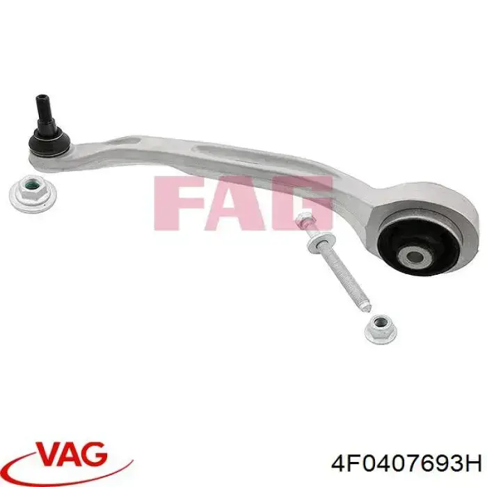 Brazo inferior izquierdo de la suspensión delantera 4F0407693H VAG