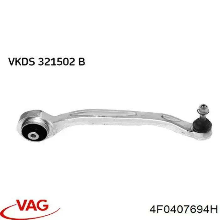 Brazo inferior derecho de la suspensión delantera 4F0407694H VAG