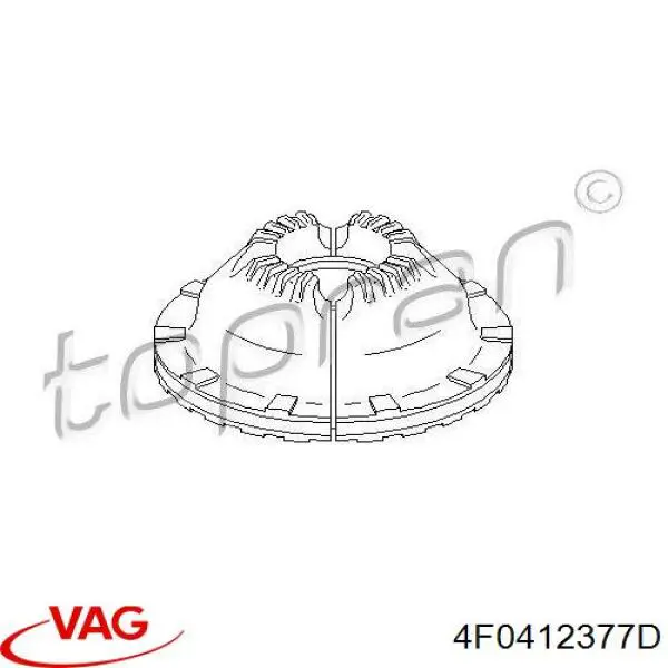 Soporte del amortiguador delantero 4F0412377D VAG