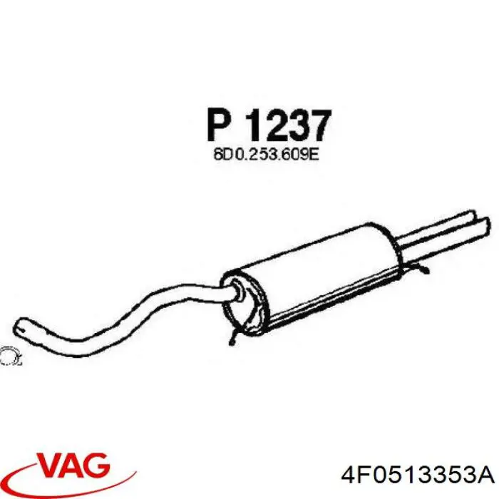 Copela de amortiguador trasero 4F0513353A VAG