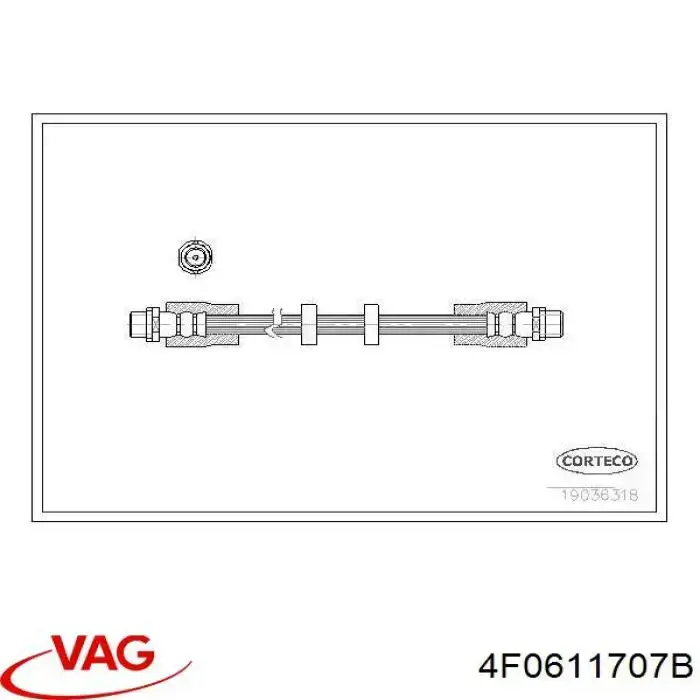 Latiguillos de freno delantero 4F0611707B VAG