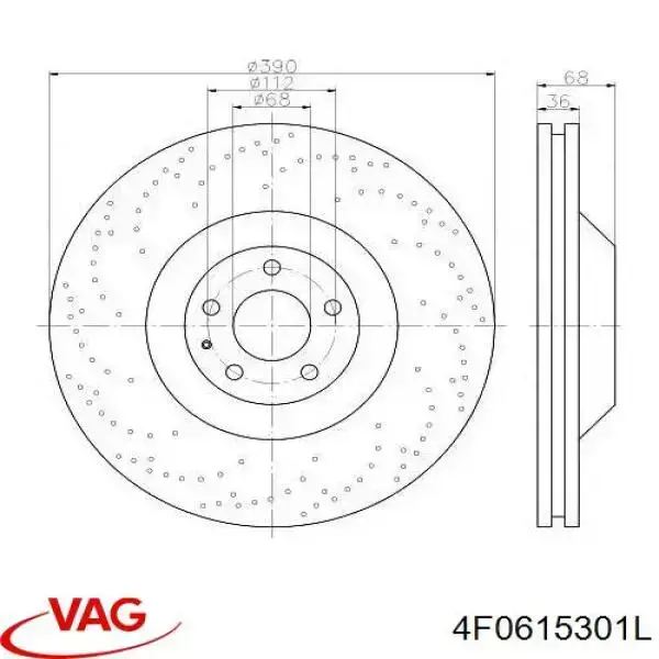 Frenos delanteros VAG 4F0615301L precio, desde 505,73 EUR