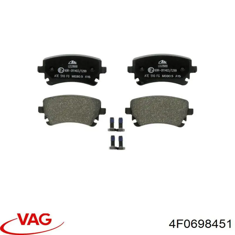 Pastillas traseras de freno VAG 4F0698451 precio, desde 46,46 EUR