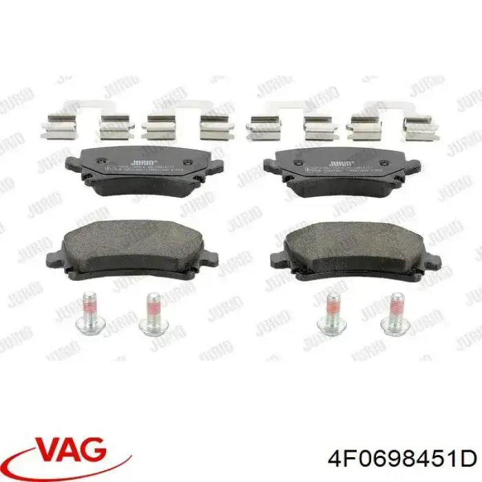 Comprar 4F0698451D VAG Pastillas de freno traseras