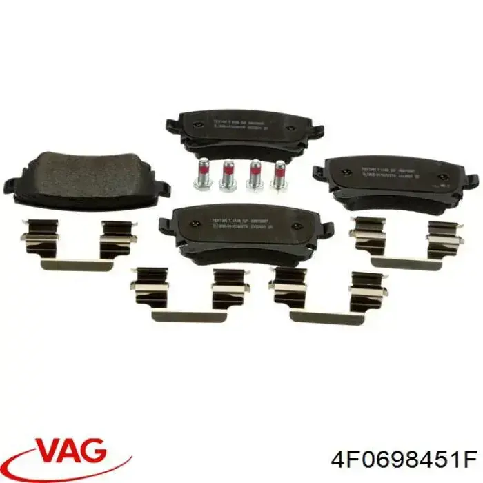 4F0698451F VAG Pastillas freno traseras