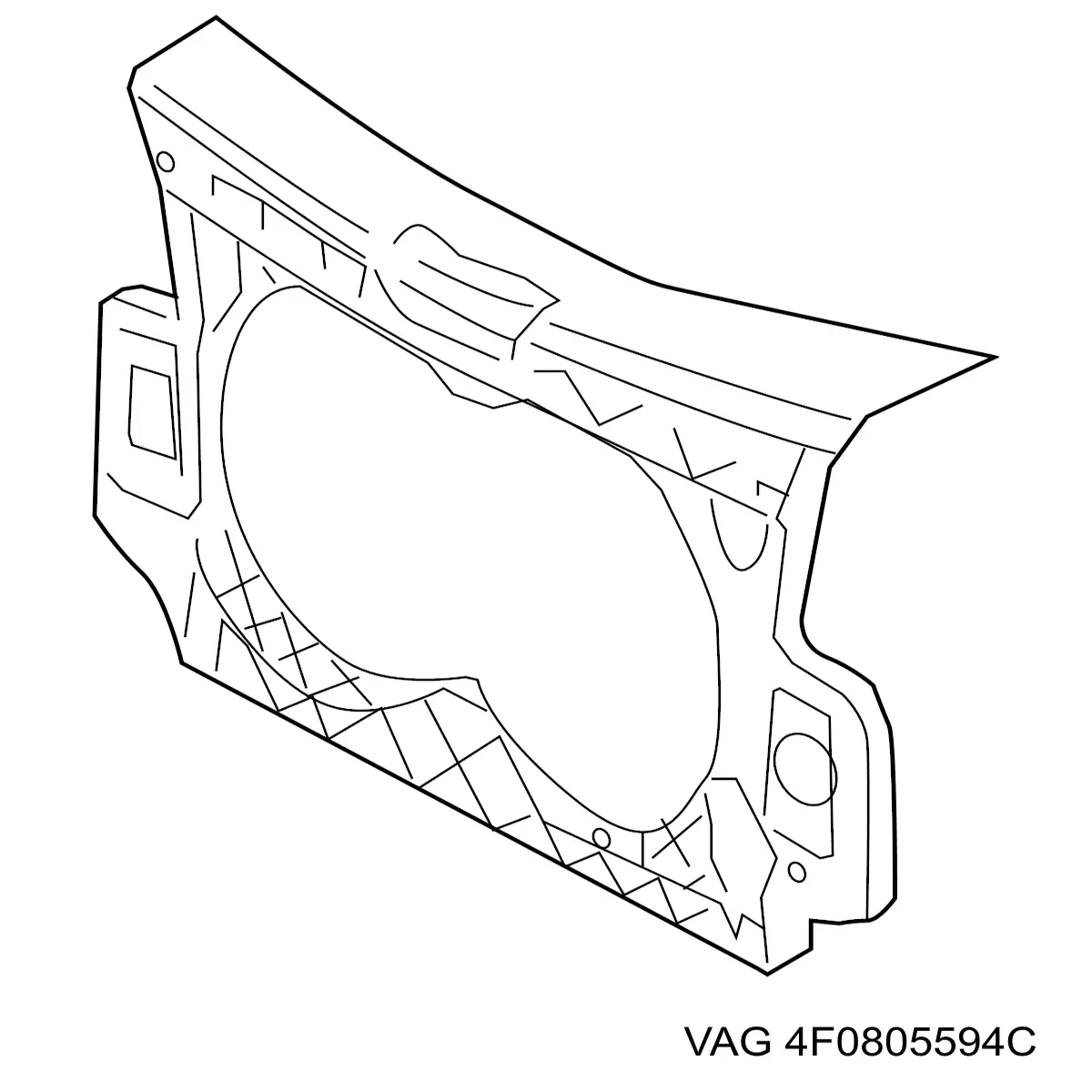 Soporte de radiador completo 4F0805594B VAG