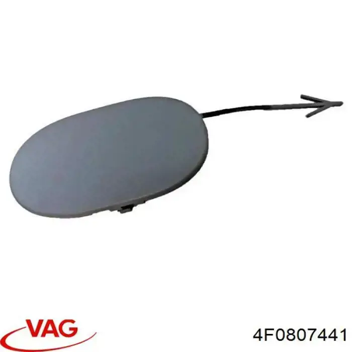 4F0807441 VAG Cobertura de parachoques, enganche de remolque, delantera 
