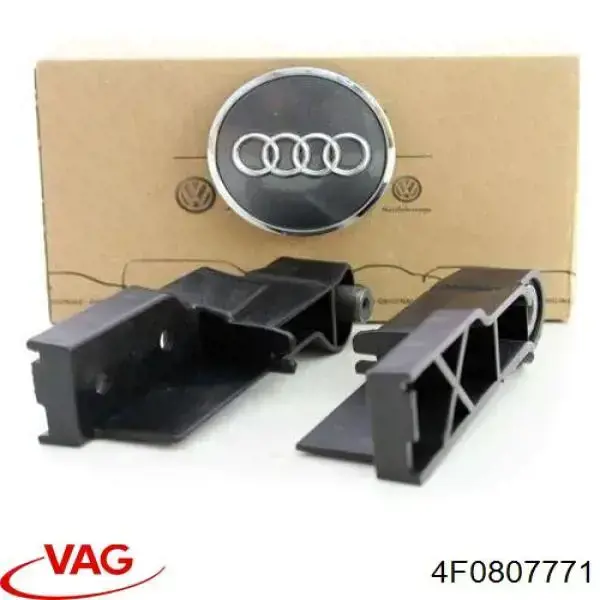 Soporte exterior izquierdo del parachoques delantero 4F0807771 VAG