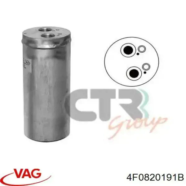 4F0820191B VAG receptor-secador del aire acondicionado