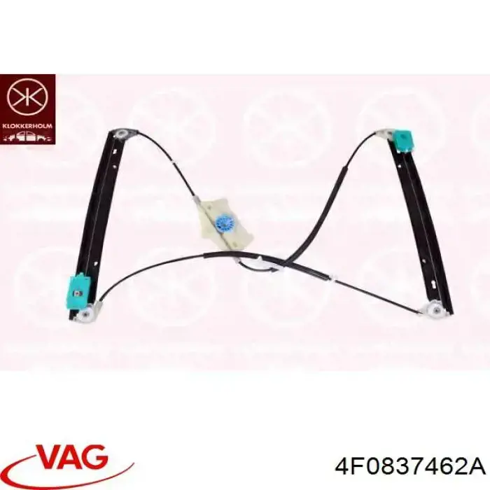 Mecanismo de elevalunas, puerta delantera derecha 4F0837462 VAG