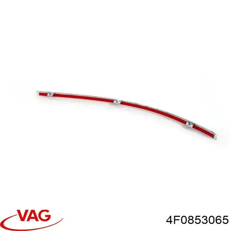 Moldura de parachoques delantera izquierda 4F0853065 VAG
