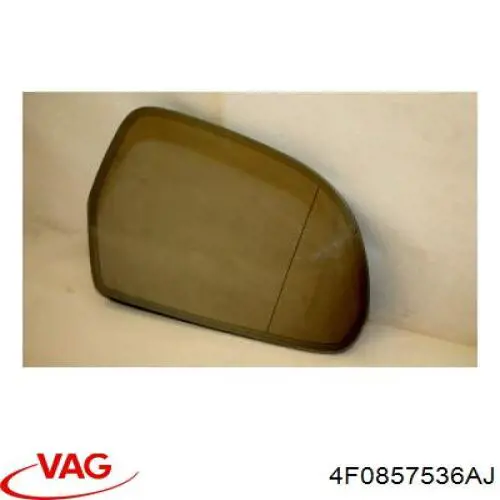 Cristal de espejo retrovisor derecho 4F0857536AJ VAG