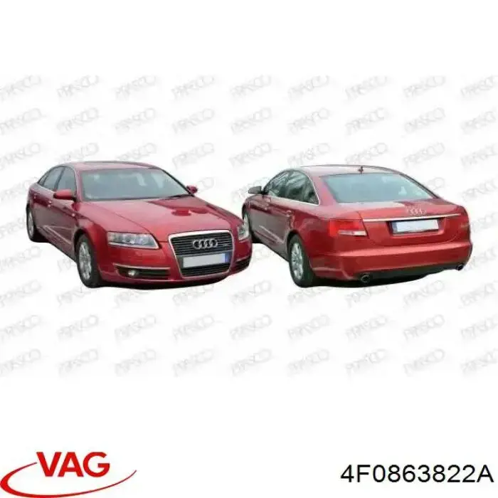 4F0863822A VAG protección motor trasera
