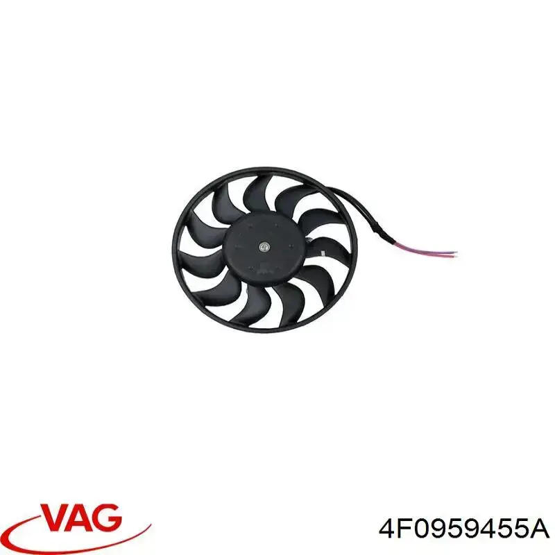 4F0959455A VAG ventilador (rodete +motor refrigeración del motor con electromotor derecho)