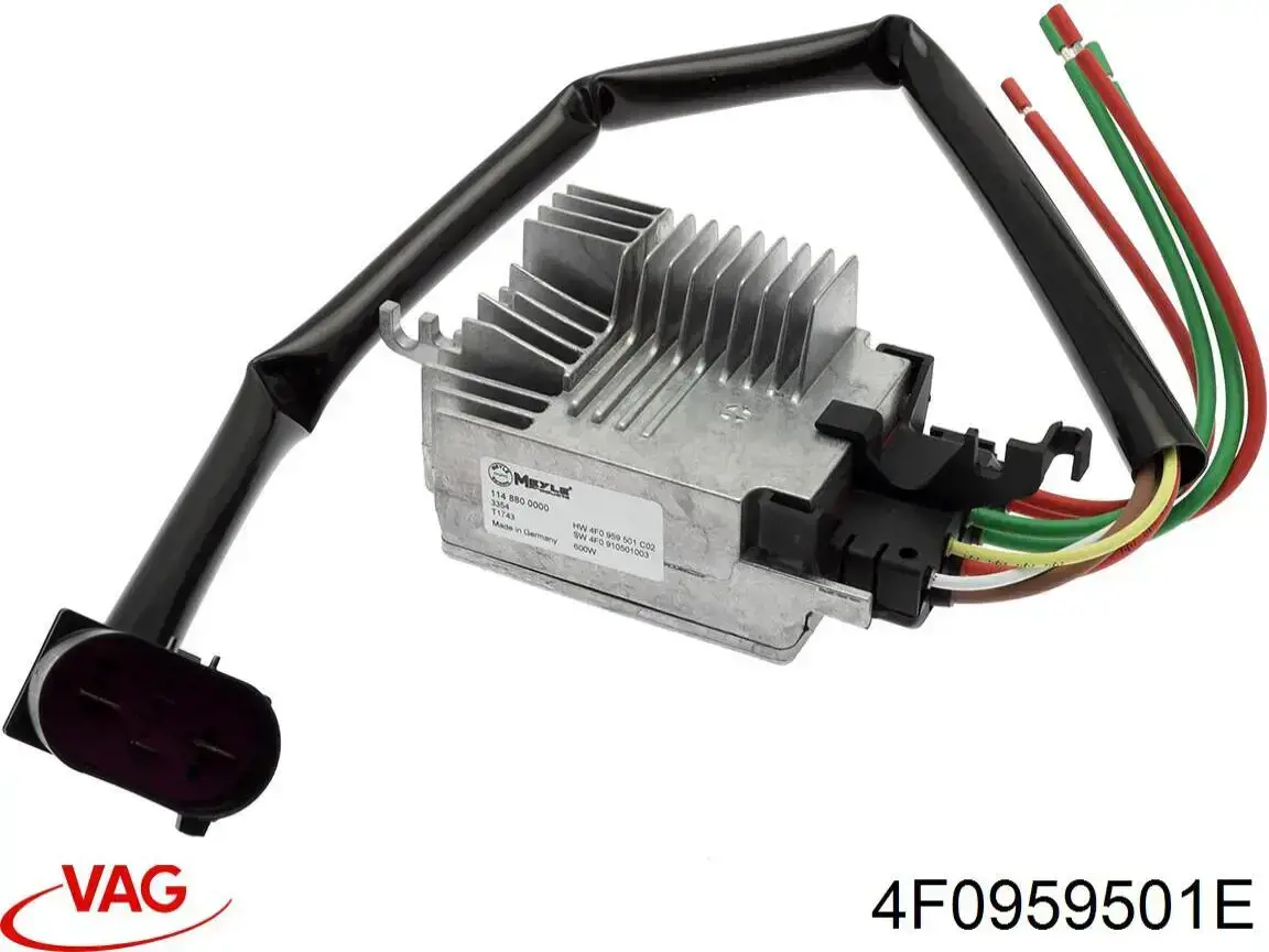 4F0959501E VAG control de velocidad de el ventilador de enfriamiento (unidad de control)