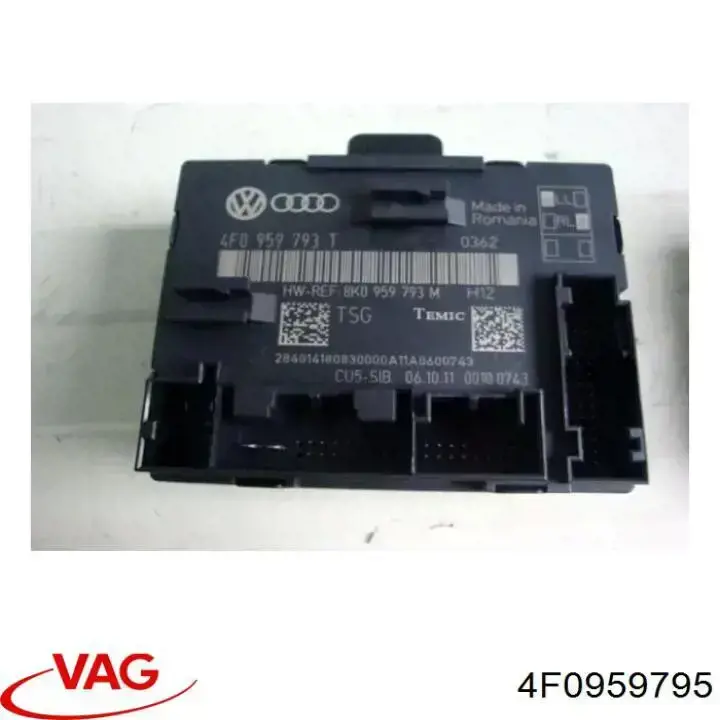 Comprar 4F0959795 VAG Módulo de confort de la puerta trasera